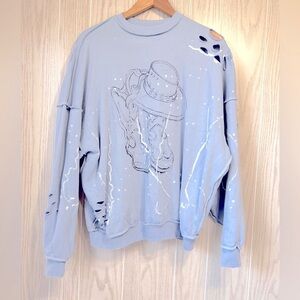 Modish Rebel by Buckle Blue Sweatshirt - Size Small